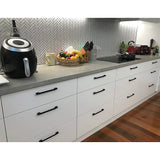 NNEDSZ 5 x 160mm Kitchen Handle Cabinet Cupboard Door Drawer Handles square Black furniture pulls