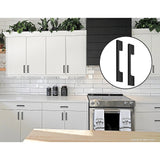 NNEDSZ 5 x 96mm Kitchen Handle Cabinet Cupboard Door Drawer Handles square Black furniture pulls