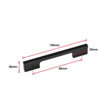 NNEDSZ 5 x 96mm Kitchen Handle Cabinet Cupboard Door Drawer Handles square Black furniture pulls