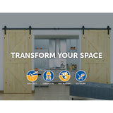 NNEDSZ 1.8m Sliding Barn Door Hardware