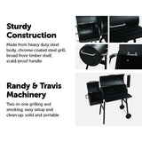 NNEDSZ BBQ Smoker Charcoal Grill Roaster Portable Outdoor Camping Barbecue 2in1
