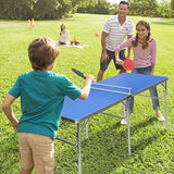 NNEDSZ 152cm Portable Tennis Table, Folding Ping Pong Table Game Set