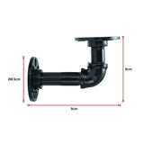 NNEDSZ Industrial Black Iron Pipe Bracket Wall Mounted Floating Shelf  - Set of 2
