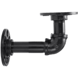 NNEDSZ Industrial Black Iron Pipe Bracket Wall Mounted Floating Shelf  - Set of 2