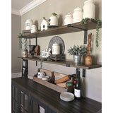 NNEDSZ Floating Wall Shelf Brackets Heavy Duty Rustic Industrial 4-Pack