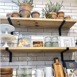 NNEDSZ Floating Wall Shelf Brackets Heavy Duty Rustic Industrial 4-Pack