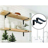 NNEDSZ Floating Wall Shelf Brackets Heavy Duty Rustic Industrial 4-Pack