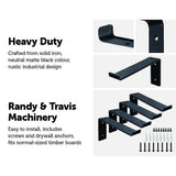 NNEDSZ Floating Wall Shelf Brackets Heavy Duty Rustic Industrial 4-Pack