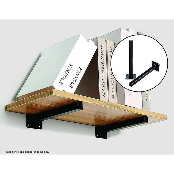NNEDSZ 20cm Floating Shelf Brackets Industrial Metal Shelving Supports 4-Pack