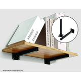 NNEDSZ 20cm Floating Shelf Brackets Industrial Metal Shelving Supports 4-Pack