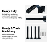 NNEDSZ 20cm Floating Shelf Brackets Industrial Metal Shelving Supports 4-Pack
