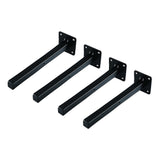 NNEDSZ 20cm Floating Shelf Brackets Industrial Metal Shelving Supports 4-Pack