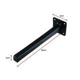 NNEDSZ 20cm Floating Shelf Brackets Industrial Metal Shelving Supports 4-Pack