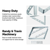 NNEDSZ L Bracket Heavy Duty Stainless Steel Solid Shelf Support Corner Brace 2-Pack