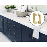NNEDSZ 15x Brushed Brass Drawer Pulls Kitchen Cabinet Handles - Gold Finish 96mm