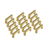 NNEDSZ 15x Brushed Brass Drawer Pulls Kitchen Cabinet Handles - Gold Finish 96mm