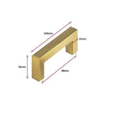 NNEDSZ 15x Brushed Brass Drawer Pulls Kitchen Cabinet Handles - Gold Finish 96mm