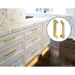 NNEDSZ 15x Brushed Brass Drawer Pulls Kitchen Cabinet Handles - Gold Finish 128mm