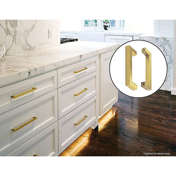 NNEDSZ 15x Brushed Brass Drawer Pulls Kitchen Cabinet Handles - Gold Finish 128mm