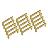 NNEDSZ 15 x Brushed Brass Drawer Pulls Kitchen Cabinet Handles - Gold Finish 192mm