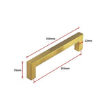NNEDSZ 15 x Brushed Brass Drawer Pulls Kitchen Cabinet Handles - Gold Finish 192mm