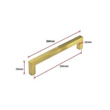 NNEDSZ 15x Brushed Brass Drawer Pulls Kitchen Cabinet Handles - Gold Finish 256mm