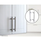 NNEDSZ Solid Stainless Steel Polished Chrome Kitchen Cabinet Drawer Pull Door Handles 10-Pack