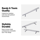 NNEDSZ Solid Stainless Steel Polished Chrome Kitchen Cabinet Drawer Pull Door Handles 10-Pack