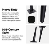 NNEDSZ 4 x 20cm Metal Furniture Legs Mid Century Retro Scandinavian Danish Sofa Feet