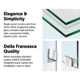 NNEDSZ 900 x 2000mm Frameless 10mm Safety Glass Shower Screen