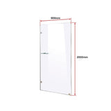 NNEDSZ 900 x 2000mm Frameless 10mm Safety Glass Shower Screen