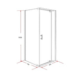 NNEDSZ Shower Screen 900x700x1900mm Framed Safety Glass Pivot Door By Della Francesca