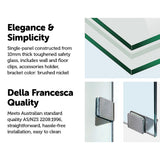 NNEDSZ 900 x 2000mm Frameless 10mm Safety Glass Shower Screen
