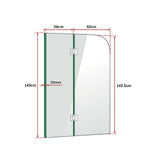 NNEDSZ 900 x 1450mm Frameless Bath Panel 10mm Glass Shower Screen By Della Francesca