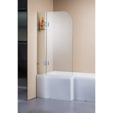 NNEDSZ 1200 x 1450mm Frameless Bath Panel 10mm Glass Shower Screen By Della Francesca