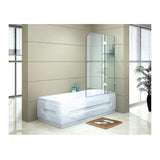 NNEDSZ 1200 x 1450mm Frameless Bath Panel 10mm Glass Shower Screen By Della Francesca