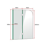 NNEDSZ 1200 x 1450mm Frameless Bath Panel 10mm Glass Shower Screen By Della Francesca