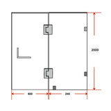 NNEDSZ 90 x 200cm Wall to Wall Frameless Shower Screen 10mm Glass By Della Francesca