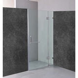 NNEDSZ 100 x 200cm Wall to Wall Frameless Shower Screen 10mm Glass By Della Francesca