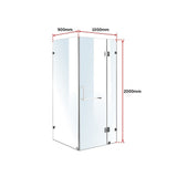 NNEDSZ 1000 x 900mm Frameless 10mm Glass Shower Screen By Della Francesca
