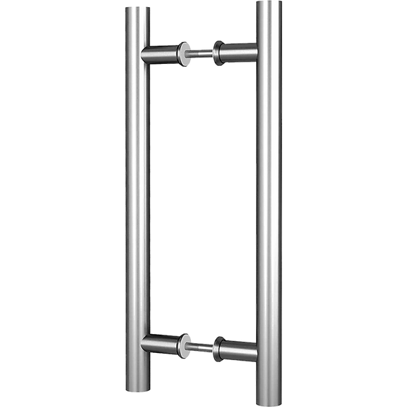 NNEDSZ Round 300mm Push Pull Stainless Steel Door Handle Entrance Entry Shower Glass