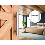 NNEDSZ Round 300mm Push Pull Stainless Steel Door Handle Entrance Entry Shower Glass
