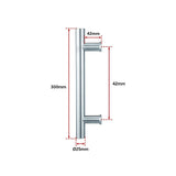 NNEDSZ Round 300mm Push Pull Stainless Steel Door Handle Entrance Entry Shower Glass
