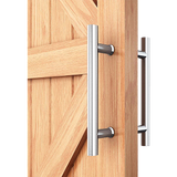 NNEDSZ Round 300mm Push Pull Stainless Steel Door Handle Entrance Entry Shower Glass