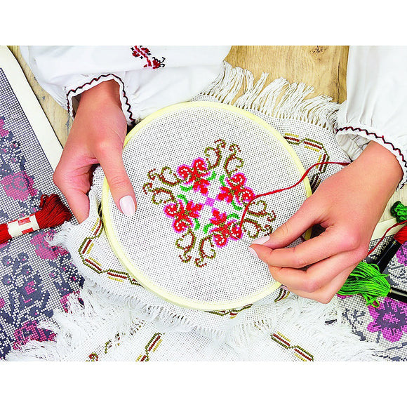 NNEDSZ Embroidery Starter Kit Cross Stitch Kit DIY Hand Craft Stitch 50 Color Kit