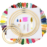 NNEDSZ Embroidery Starter Kit Cross Stitch Kit DIY Hand Craft Stitch 50 Color Kit