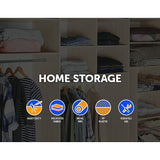 NNEDSZ Large Portable Clothes Closet Canvas Wardrobe Storage Organizer with Shelves