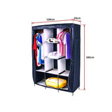 NNEDSZ Large Portable Clothes Closet Canvas Wardrobe Storage Organizer with Shelves