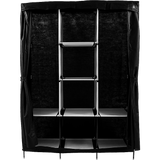NNEDSZ Large Portable Clothes Closet Canvas Wardrobe Storage Organizer with Shelves