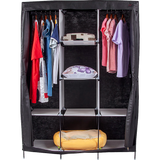 NNEDSZ Large Portable Clothes Closet Canvas Wardrobe Storage Organizer with Shelves